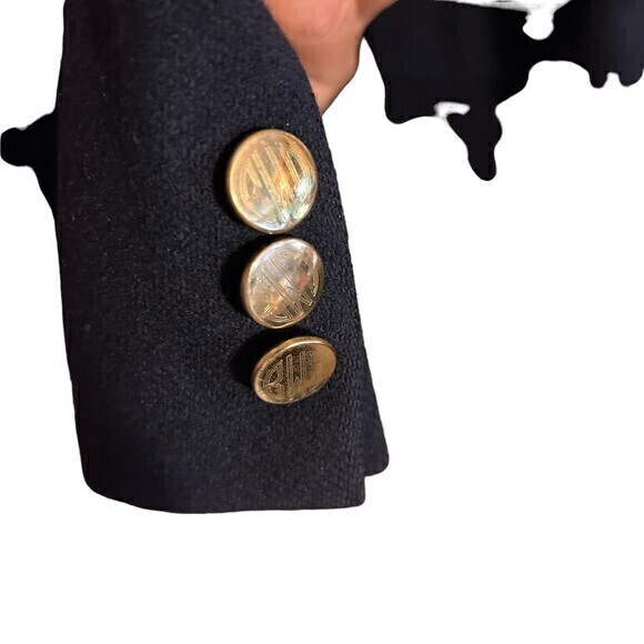 WM‎ F FARAH - MEN'S black  100% WOOL BLAZER JACKET - SIZE 44L - Picture 4 of 5